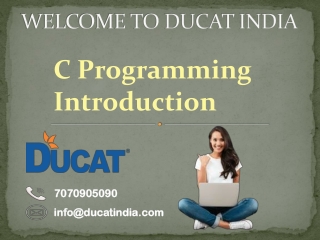 C PROGRAMMING INTRODUCTION