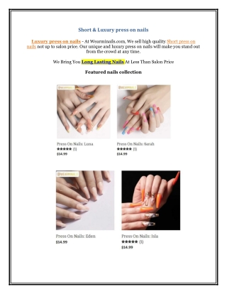 Luxury press on nails