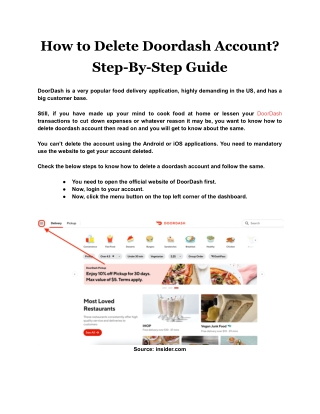 How to Delete Doordash Account? Step-By-Step Guide