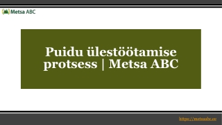 Puidu ülestöötamise protsess | Metsa ABC