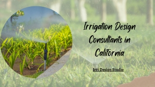 Irrigation Consulting Services - Irri Design Studio