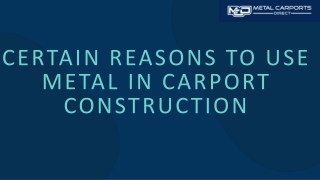 Build Metal carports with Experts  - Metal Carports Direct