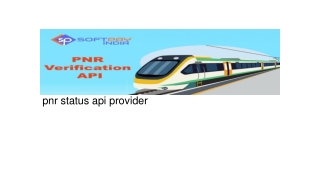 pnr status api provider