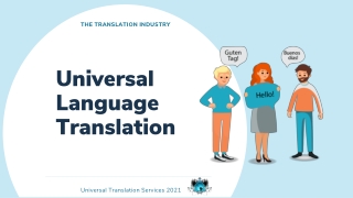 Universal Language Translation