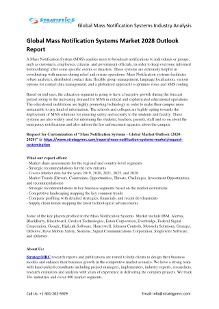2028 Mass Notification Systems Market Country & Regional Analysis