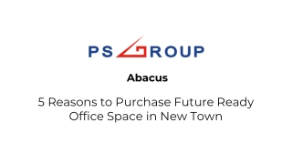 5 Reasons to Purchase Future Ready Office Space in New Town