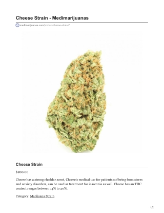 Cheese Strain