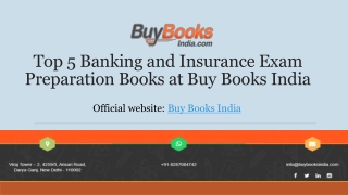 Top 5 Banking and Insurance Exam Preparation Books at Buy Books India