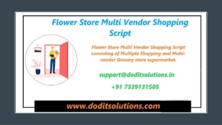 Readymade Best Flower Store Multi Vendor Script -  DOD IT SOLUTIONS