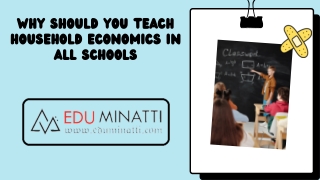 WHY SHOULD YOU TEACH HOUSEHOLD ECONOMICS IN ALL SCHOOLS