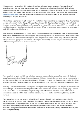 10 Sites to Help You Become an Expert in custom name necklace