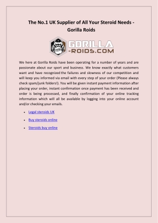 Steroids buy online