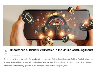 Identity Verification in Online Gambling Industry - IDmerit