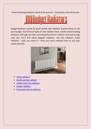 double vertical radiator