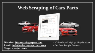 Web Scraping of Cars Parts