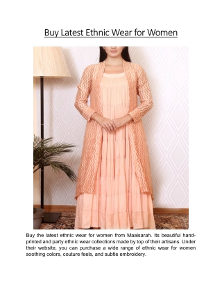 Buy Latest Ethnic Wear for Women