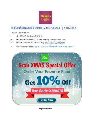 Bullwinkle's Pizza and Pasta | 10% off