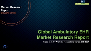 Ambulatory EHR Market Is Booming Worldwide Business Forecast 2027