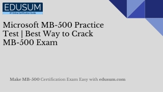 Microsoft MB-500 Practice Test | Best Way to Crack MB-500 Exam