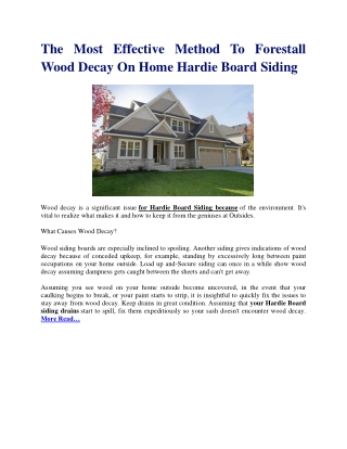 How to Prevent Wood Rot on Home Siding