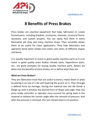 8 Benefits of Press Brakes-converted