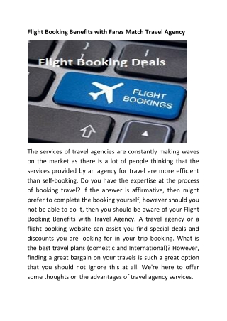 Travel Agency Filter Best Flight Booking Deals