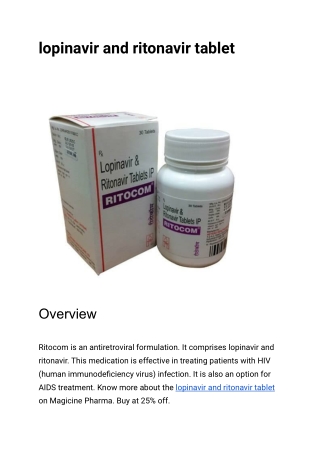 lopinavir and ritonavir tablet (1)