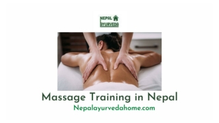 Massage Training in Nepal