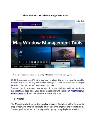 The 6 Best Mac Window Management Tools