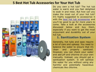 5 Best Hot Tub Accessories for Your Hot Tub