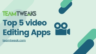 Top 5 video Editing Apps