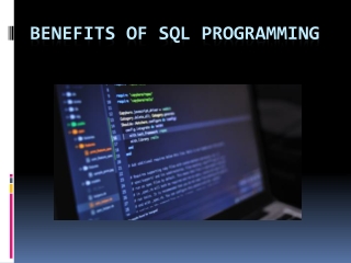 Benefits of SQL Programming