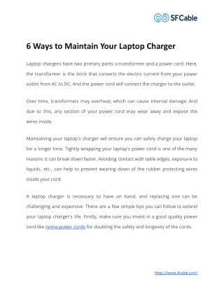 6 Ways to Maintain Your Laptop Charger