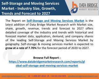 Self-Storage and Moving Services Market 2021 Expecting Remarkable Growth
