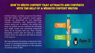 How To Write Content That Attracts and Converts with the Help of a Website Conte