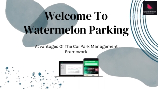 Advantages Of The Car Park Management Framework