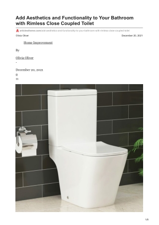articlestheme.com-Add Aesthetics and Functionality to Your Bathroom with Rimless Close Coupled Toilet