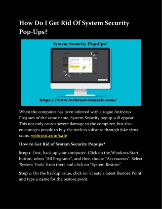 How Do I Get Rid Of System Security Pop-Ups