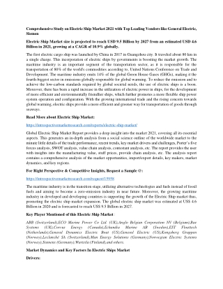 Comprehensive Study on Electric Ship Market