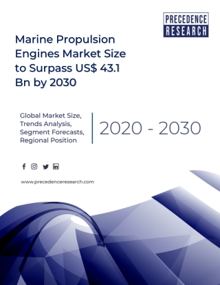Marine Propulsion Engines Market Size, Share, News, Trend, Demand, Opportunity by the end of 2030