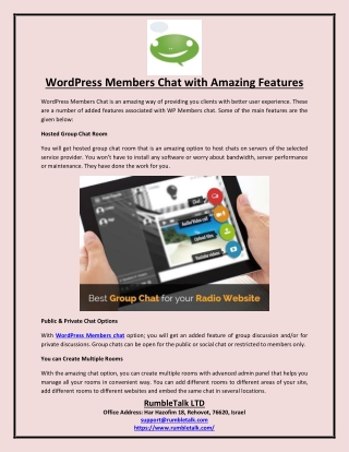 WordPress Members Chat with Amazing Features