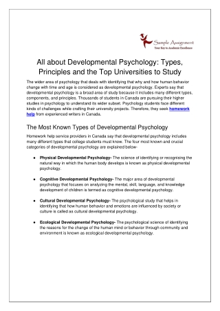 All about Developmental Psychology Types, Principles and the Top Universities to Study-converted