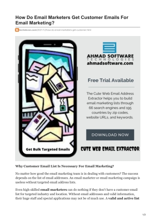 1How Do Email Marketers Get Customer Emails For Email Marketing