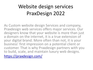 Comprehensive Website Design Services 2022