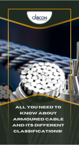 All You Need to Know about Armoured Cable and its Different Classifications!