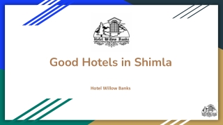 Good Hotels in Shimla