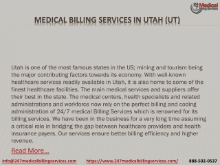 Medical Billing Services in Utah (UT) PDF