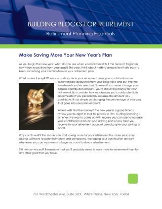 Make Saving More Your New Years Plan
