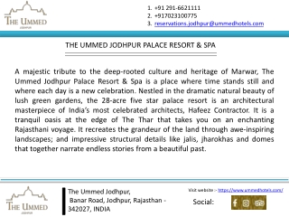 5 Star Hotels in Jodhpur Rajasthan