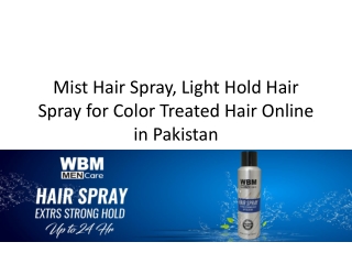 Mist Hair Spray, Light Hold Hair Spray